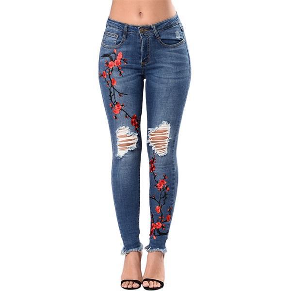 Ripped Jeans For Women Women Jeans Pencil Pants Denim Jeans Global Grab Store