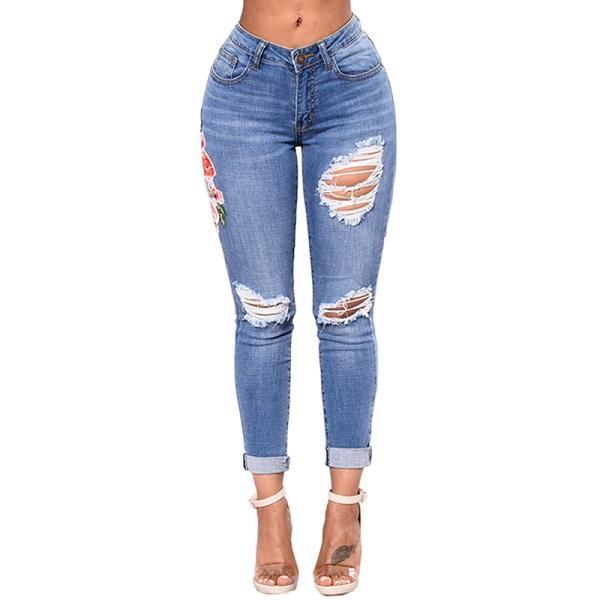 Ripped Jeans For Women Women Jeans Pencil Pants Denim Jeans Global Grab Store