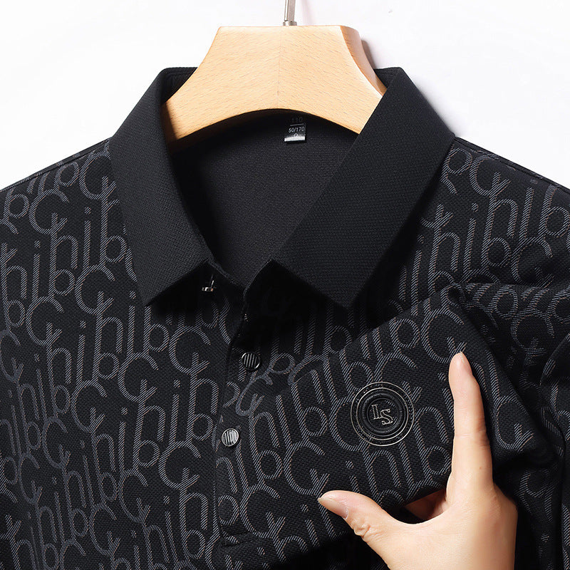 New Middle-aged Men's Fashion Casual Polo Collar Top Bottoming Shirt GLOBAL GRAB STORE