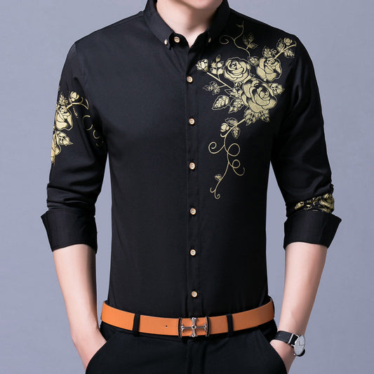 Rose flower shirt men's shirt Global Grab Store